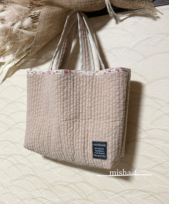 【やさしい気持ち】ヌビレッスンバッグ　ライトベージュ