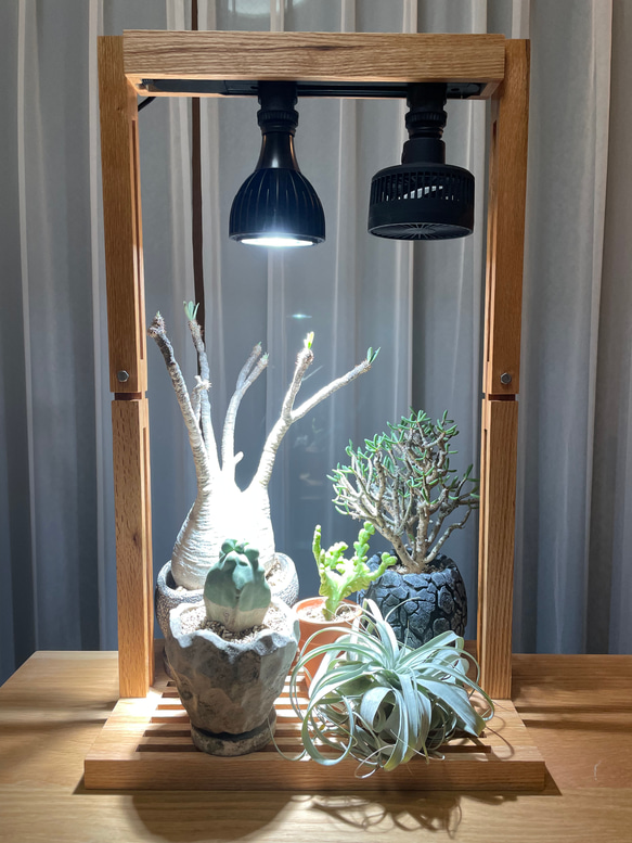 植物育成LEDライトスタンド［ナラ］LED.サーキュレーター付属 5枚目の画像