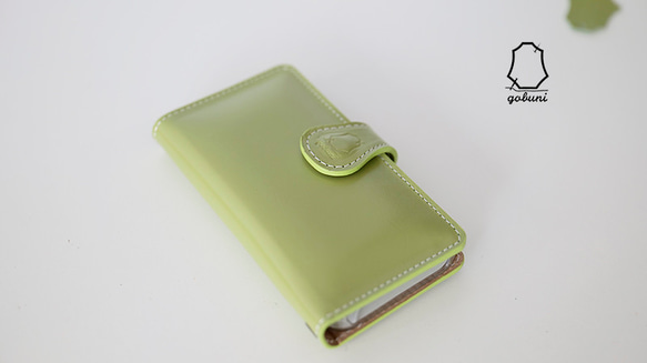 傷に強い柔らかな パステル スマホケース iPhoneケース 手帳型 カバー Xperia [SK02-AGreen] 2枚目の画像
