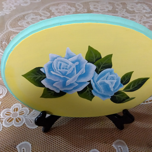 財布　ポット　ステンレスボトル　他　薔薇　手描き　トールペイント 永遠に咲く薔薇トールペイント その他アート ローズパンダオリジナル