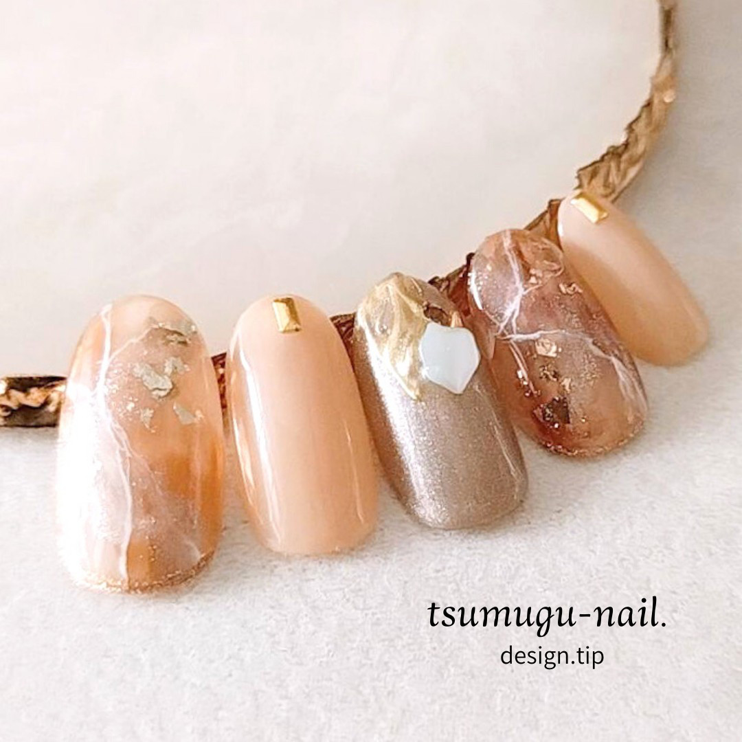 【No.005】大理石ネイル