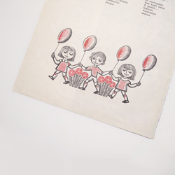 少年少女と子熊 リトアニア洋書 カルトン 戯画 イラスト図版 ヴィンテージペーパー 2枚組 2003－2.3 19枚目の画像
