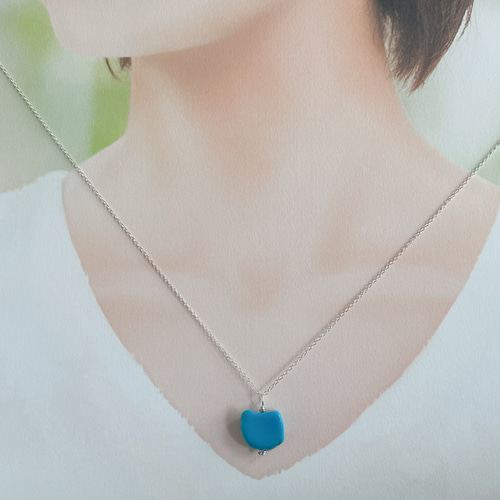 シルバー925 スリーピングビューティーターコイズ ペンダントトップ  