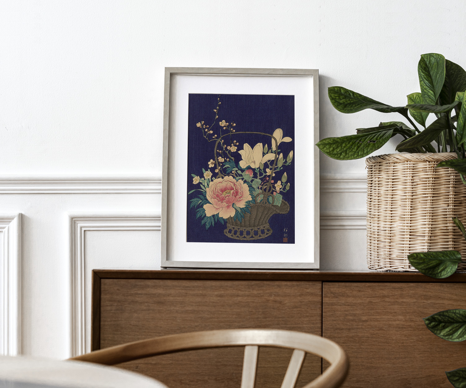 日本画 花のアート 木製フレーム フラワーフレームアート美術館