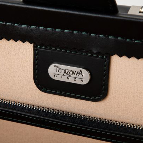 銀座タニザワ レザー バッグ グレンライン ダレスバッグ (小) ブラック