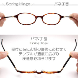 鯖江製 スリムな老眼鏡 日本製 シニアグラス おしゃれ リーディンググラス バネ丁番 レディース 女性用 5007-47 6枚目の画像