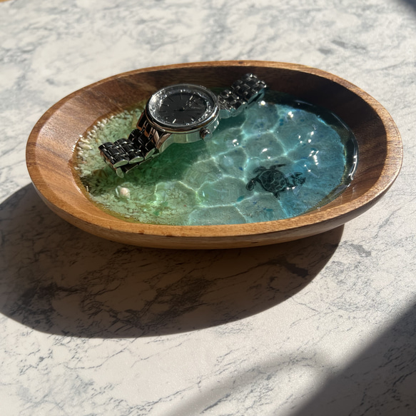 レジンアートキャッシュトレイ海