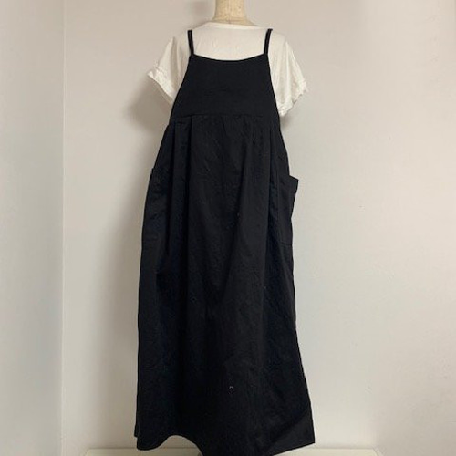楽天市場】（ロング丈登場）ブラックデニム サロペット 体型