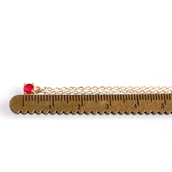 《7月誕生石》大人ピンクレッドカラールビーの一粒ネックレス　14kgf 誕生日プレゼント　金属アレルギー対応　選べる長さ 7枚目の画像