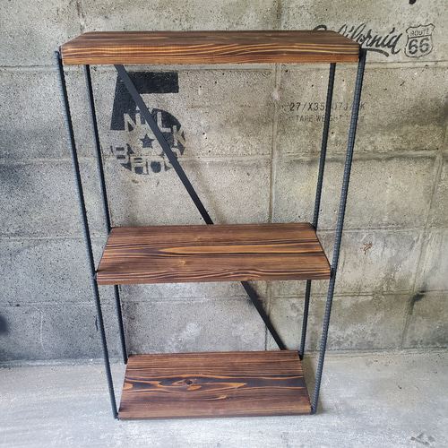 【アイアンシェルフ】アイアンラック　男前インテリア　オーダー アイアンラック シェルフ アイアン家具 ハンドメイド オーダーメイド