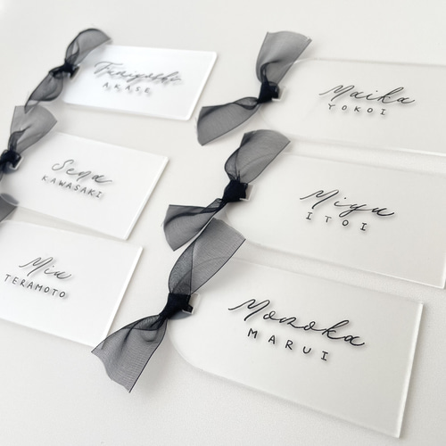 結婚式席札 結婚式 席札】スクエア席札シンプル017【結婚式 ペーパー 席札