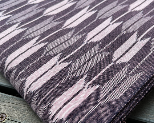 久留米絣「矢絣」薄紫（＊1mからの切り売り） 生地 かすり日和 通販