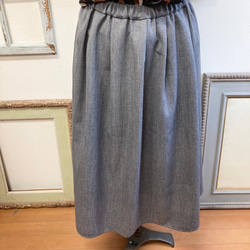 成人裙子❤️鬆緊腰蓬鬆裙炭灰色（尺碼L至LL） 第3張的照片