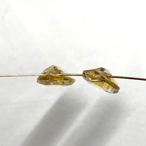 宝石質シトリンD＊マーキスファセットカット＊2個 天然石 JEWELBOX