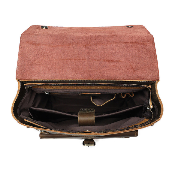 リュックサック 本革 メンズ 大容量 耐久 レザー バックパック 厚みレザー ディバッグ 革鞄 アウトドア 旅行カバン 4枚目の画像
