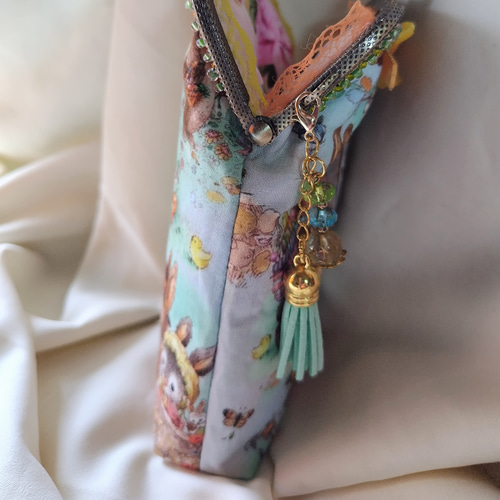 これでもか！な可愛いさのうさぎさんず☆がま口☆ポーチ☆メガネも入り  