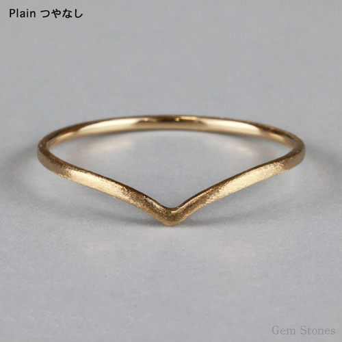 K18華奢リング】FINE RING V 18金 ゴールド V字 極細 槌目 艶 K18華奢リング】FINE RING V 18金 ゴールド V字 極細 槌目 艶