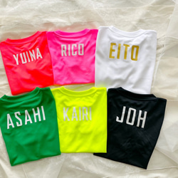 受注制作【送料無料】sportsTシャツ オーダー名前入れ 名入れ チームTシャツ スポーツTシャツ 6枚目の画像