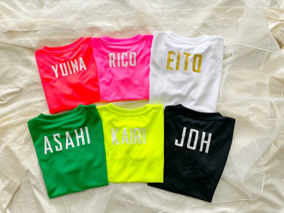 受注制作【送料無料】sportsTシャツ オーダー名前入れ 名入れ チームTシャツ スポーツTシャツ 6枚目の画像