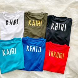 受注制作【送料無料】sportsTシャツ オーダー名前入れ 名入れ チームTシャツ スポーツTシャツ 5枚目の画像