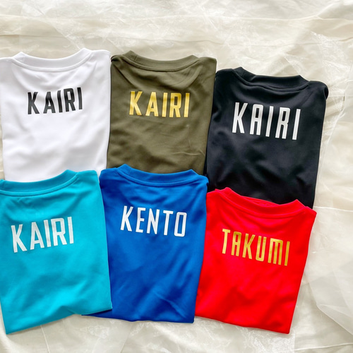 受注制作【送料無料】sportsTシャツ オーダー名前入れ 名入れ チームT