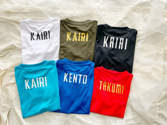 受注制作【送料無料】sportsTシャツ オーダー名前入れ 名入れ チームTシャツ スポーツTシャツ 5枚目の画像
