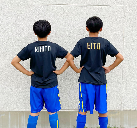 受注制作【送料無料】sportsTシャツ オーダー名前入れ 名入れ チームTシャツ スポーツTシャツ 2枚目の画像