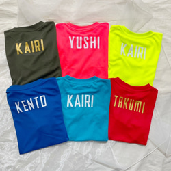 受注制作【送料無料】sportsTシャツ オーダー名前入れ 名入れ チームTシャツ スポーツTシャツ 4枚目の画像