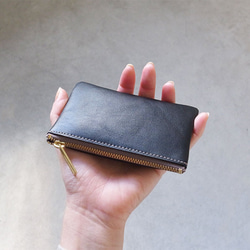 ”小さくスリム” な【S】Minimal Wallet「上質イタリアンレザー」- ブラック - 6枚目の画像