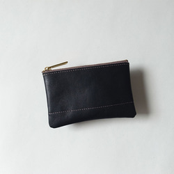 ”小さくスリム” な【S】Minimal Wallet「上質イタリアンレザー」- ブラック - 2枚目の画像