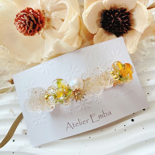 アクセサリー台紙 エンボス加工 フラワーB-1 60枚 タグ・台紙 Atelier  