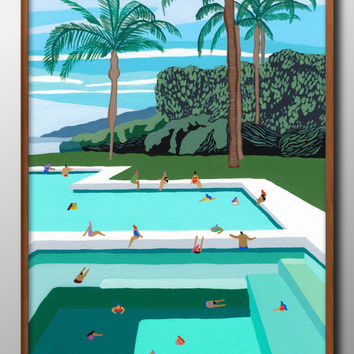 美麗! 掛り 高精細 プリント 写真 「青空へ・・・。」 