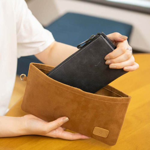 財布カバー 長財布 ウォレットスリーブ 保護カバー ブラック L 財布カバー 長財布 ウォレットスリーブ 保護カバー ブラック L