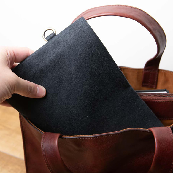 財布カバー 長財布 ウォレットスリーブ 保護カバー ブラック Lサイズ HAK071-L-Black 7枚目の画像