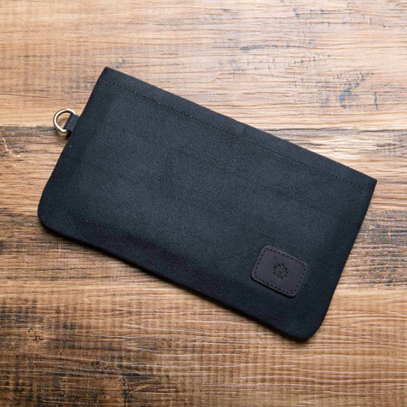 財布カバー 長財布 ウォレットスリーブ 保護カバー ブラック Lサイズ HAK071-L-Black 1枚目の画像
