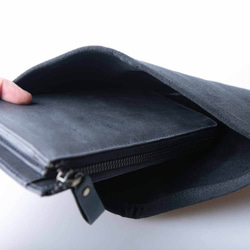 ※完売 財布カバー 長財布 ウォレットスリーブ 保護カバー ブラック Lサイズ HAK071-L-Black 5枚目の画像