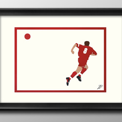 サッカー 手描き絵画 A3サイズ a39a8495a8771974e0a164556633b6