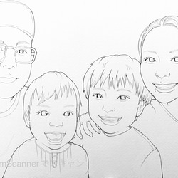 世界で一つ　似顔絵　にがおえ　家族　思い出　コピック画 3枚目の画像