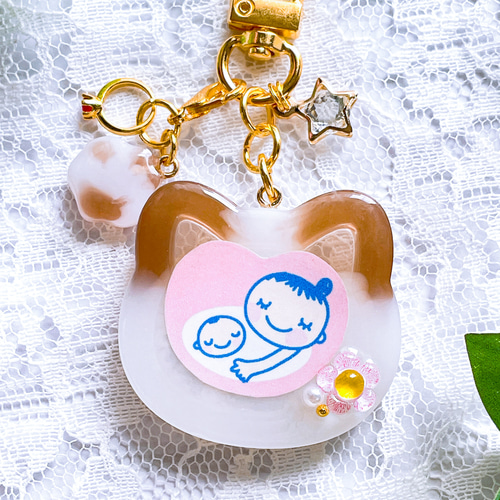 三毛猫】うちの子マタニティシェイカー/マタニティマーク/両面仕様/猫