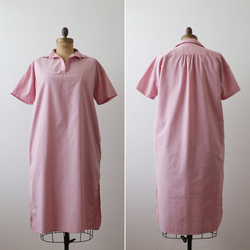 日本未入荷【Aakasha ジッパースリット コットンワンピース】 GYDA ZIPスリットLONG ニット ワンピース（ブラック