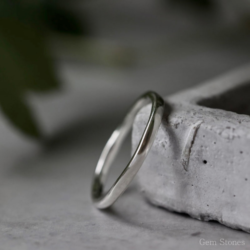 silver Ring】Attra Un シルバーリング シルバー950 艶 ペア silver Ring】Attra Un シルバーリング シルバー950 艶 ペア