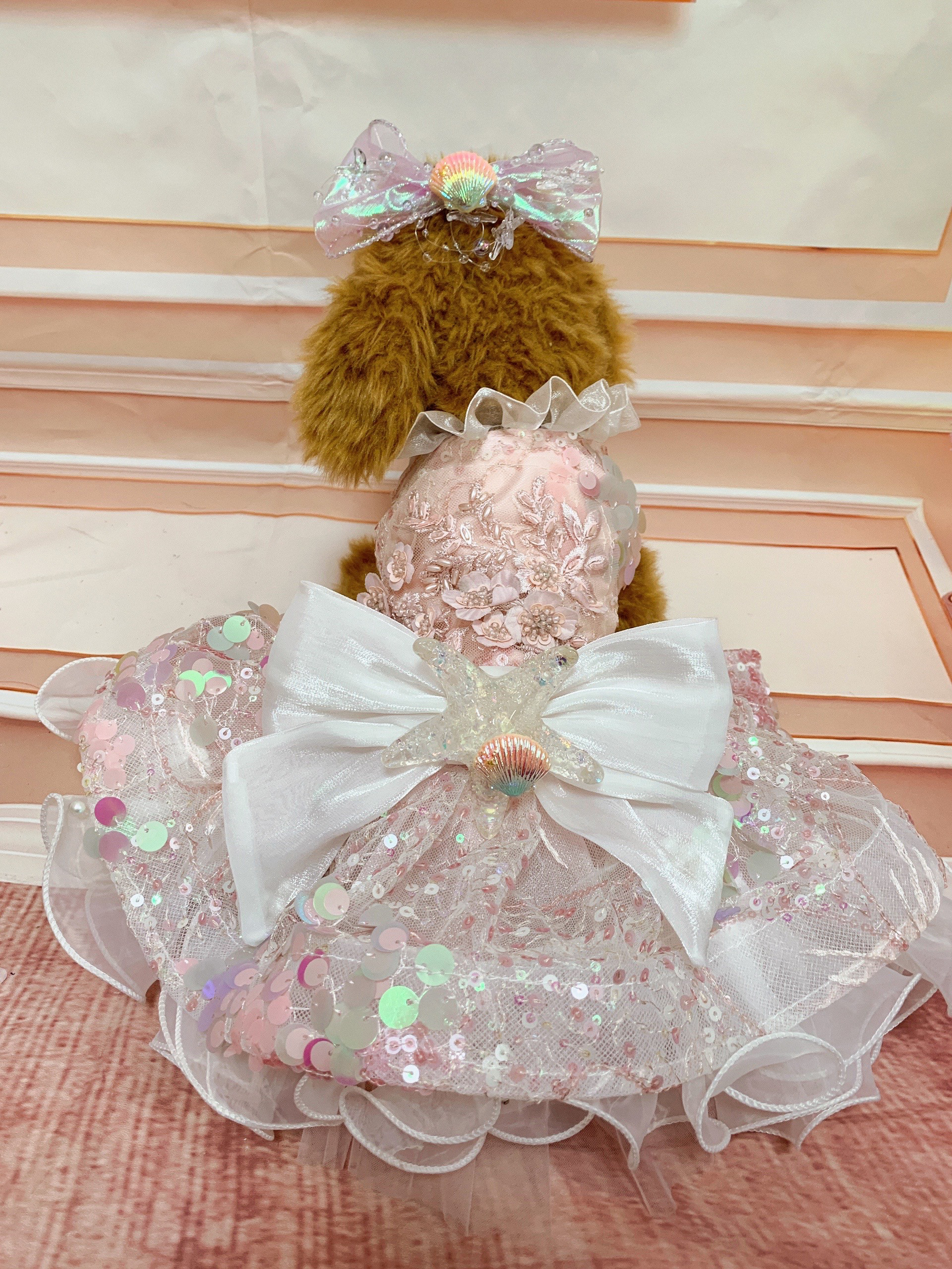 犬猫うさちゃん服　マーメイドの舞踏会ドレス