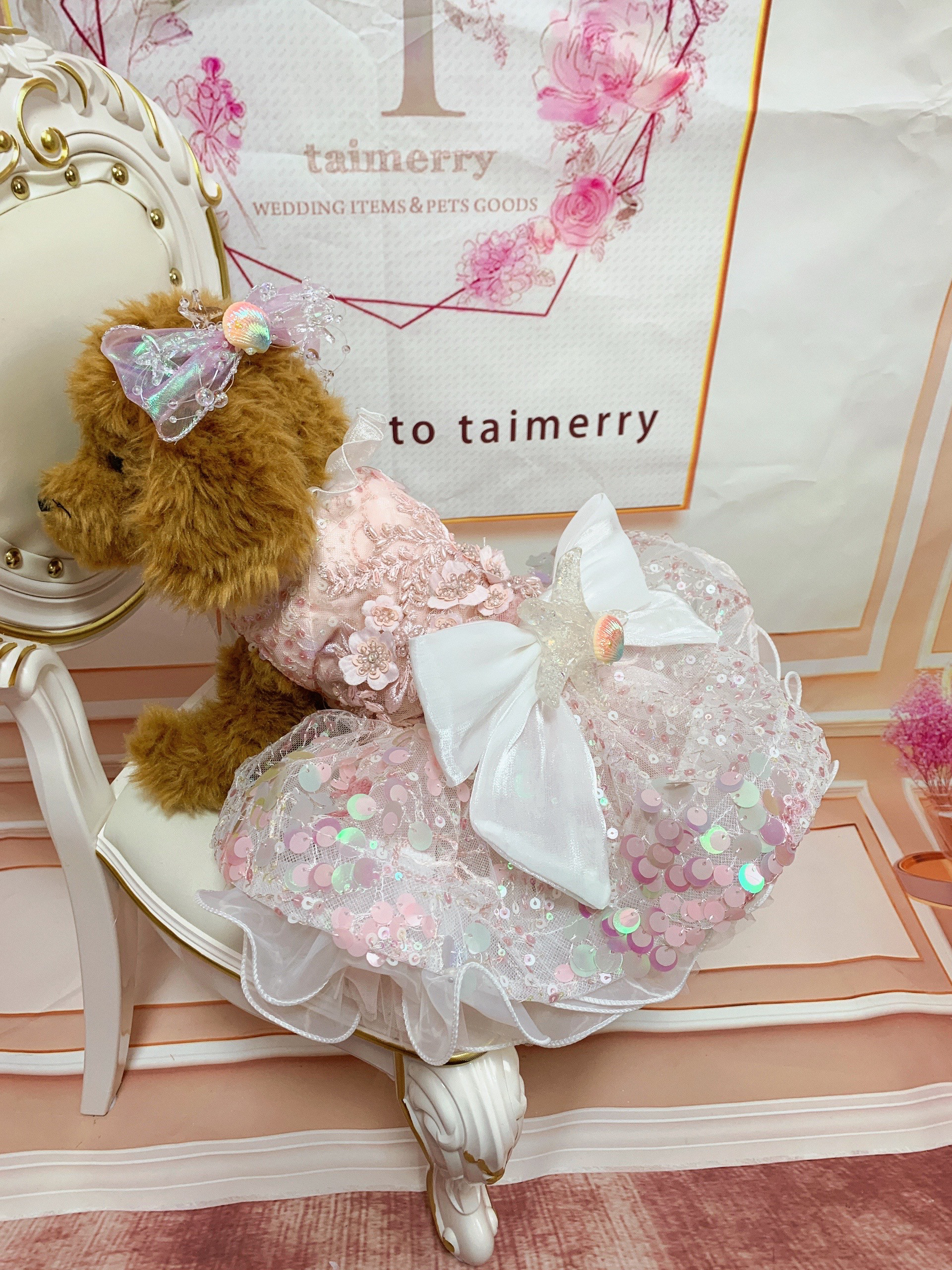 犬猫うさちゃん服　マーメイドの舞踏会ドレス