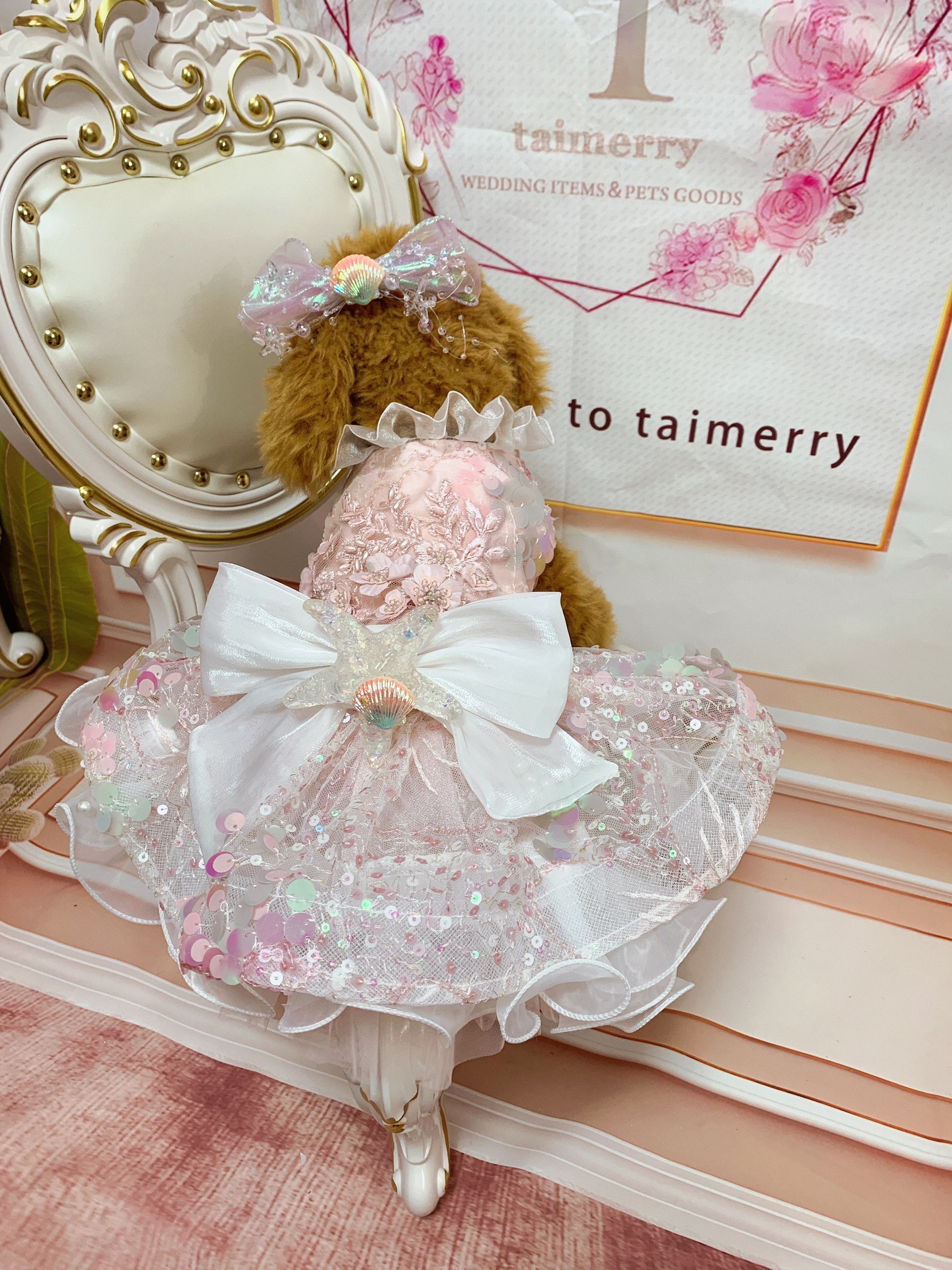 犬猫うさちゃん服　マーメイドの舞踏会ドレス