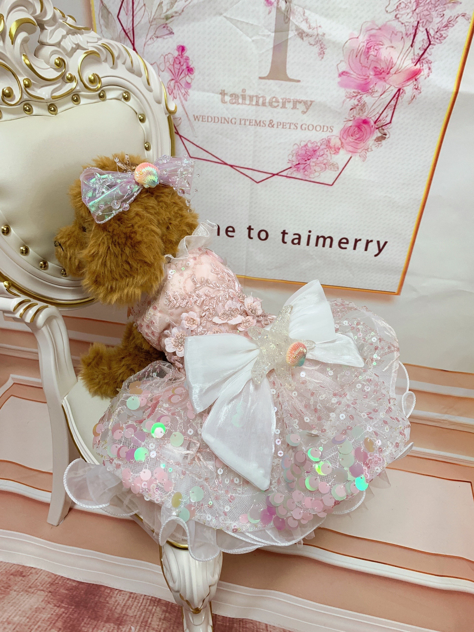 犬猫うさちゃん服　マーメイドの舞踏会ドレス