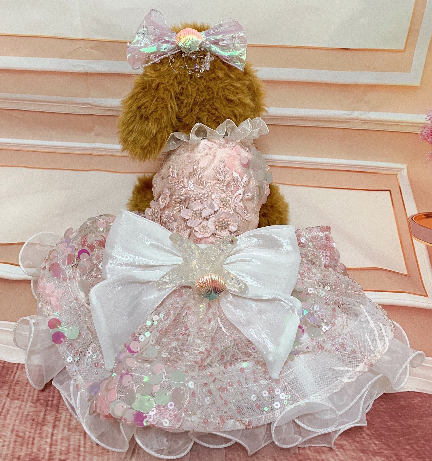 犬猫うさちゃん服　マーメイドの舞踏会ドレス