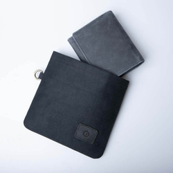 財布カバー 長財布 ウォレットスリーブ 保護カバー ブラック Sサイズ HAK071-S-Black 7枚目の画像