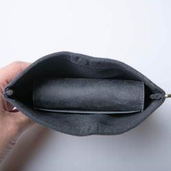 財布カバー 長財布 ウォレットスリーブ 保護カバー ブラック Sサイズ HAK071-S-Black 4枚目の画像