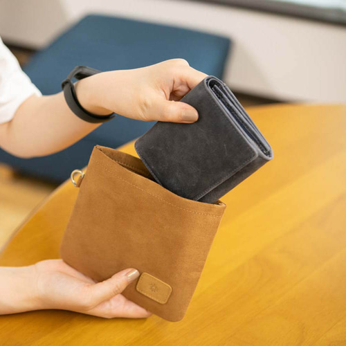 財布カバー 長財布 ウォレットスリーブ 保護カバー ブラック Sサイズ