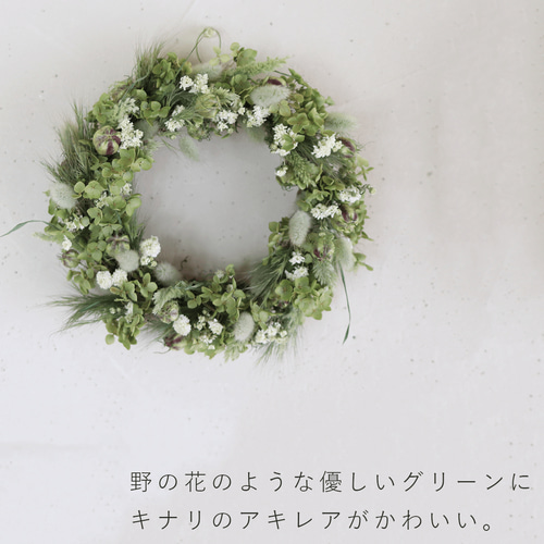 jardin de fleurs -お花畑のリース- ドライフラワー ナチュラル